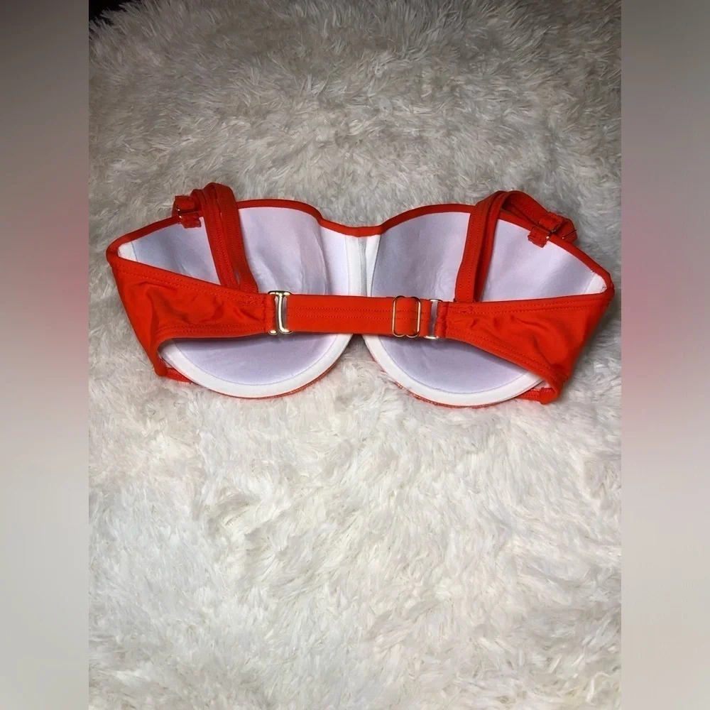 🍊VENUS Bright Orange Underwire Swim Top size 32D🍊